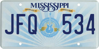 MS license plate JFQ534