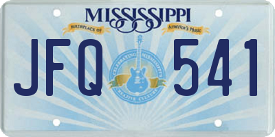 MS license plate JFQ541