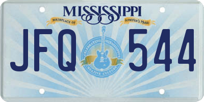 MS license plate JFQ544