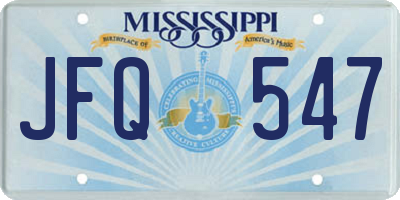 MS license plate JFQ547