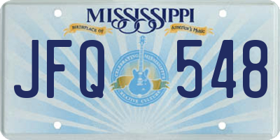 MS license plate JFQ548
