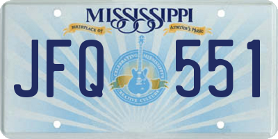 MS license plate JFQ551