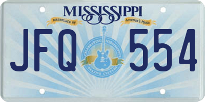 MS license plate JFQ554