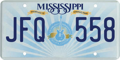 MS license plate JFQ558