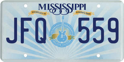 MS license plate JFQ559