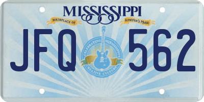 MS license plate JFQ562