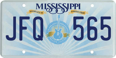 MS license plate JFQ565