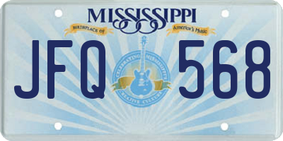 MS license plate JFQ568