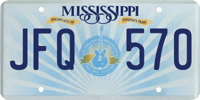 MS license plate JFQ570