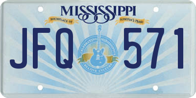 MS license plate JFQ571