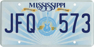 MS license plate JFQ573