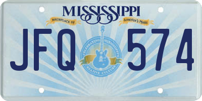 MS license plate JFQ574