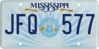 MS license plate JFQ577