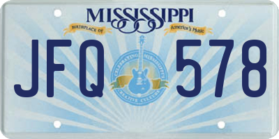 MS license plate JFQ578