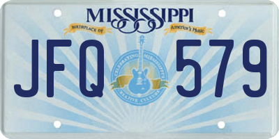 MS license plate JFQ579