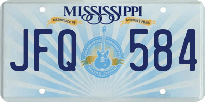 MS license plate JFQ584