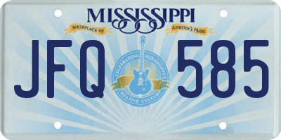 MS license plate JFQ585