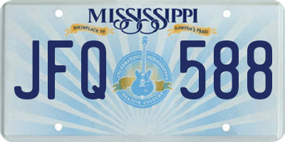 MS license plate JFQ588