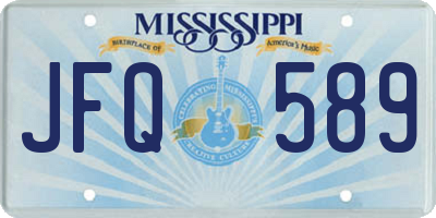 MS license plate JFQ589