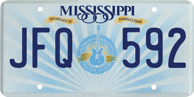 MS license plate JFQ592