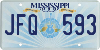 MS license plate JFQ593