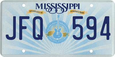 MS license plate JFQ594