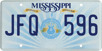 MS license plate JFQ596