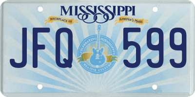 MS license plate JFQ599