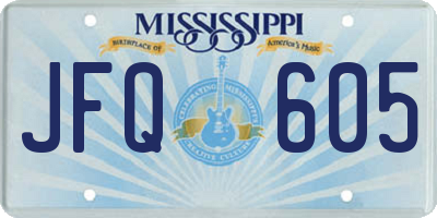 MS license plate JFQ605