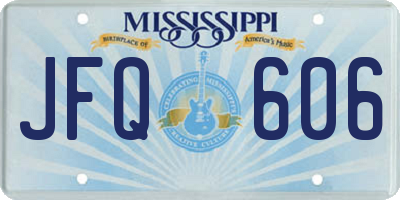 MS license plate JFQ606