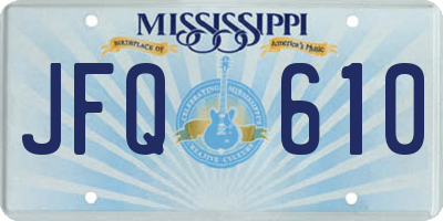 MS license plate JFQ610
