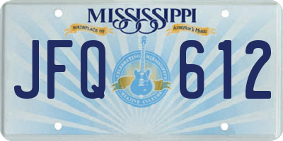 MS license plate JFQ612