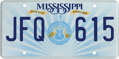 MS license plate JFQ615