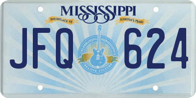 MS license plate JFQ624