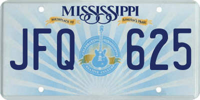 MS license plate JFQ625