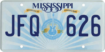 MS license plate JFQ626