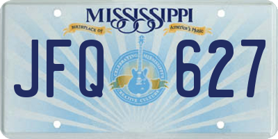 MS license plate JFQ627