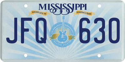 MS license plate JFQ630