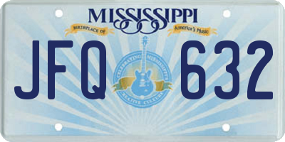 MS license plate JFQ632