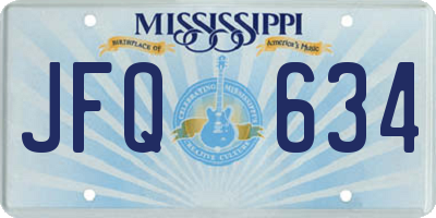MS license plate JFQ634