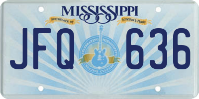 MS license plate JFQ636