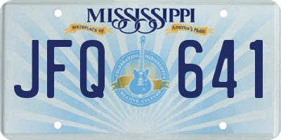 MS license plate JFQ641