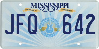MS license plate JFQ642
