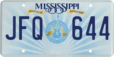MS license plate JFQ644