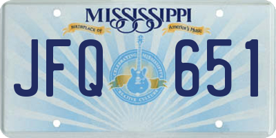 MS license plate JFQ651