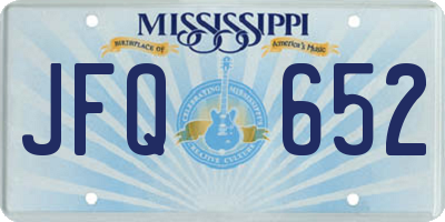 MS license plate JFQ652
