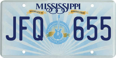MS license plate JFQ655