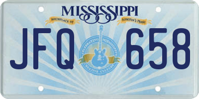 MS license plate JFQ658