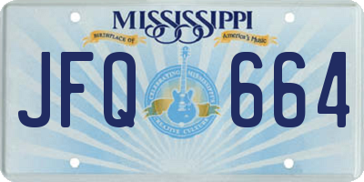 MS license plate JFQ664