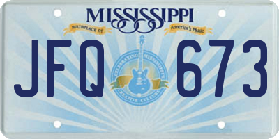 MS license plate JFQ673